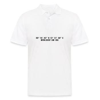 Mühldorf am Inn Bavaria Coordinates - Men's Polo Shirt - white - Front - Kai (181cm)
