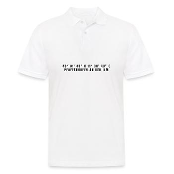 Pfaffenhofen an der Ilm Bayern Koordinaten - Männer Poloshirt - Weiß - Vorne - Kai (181cm)