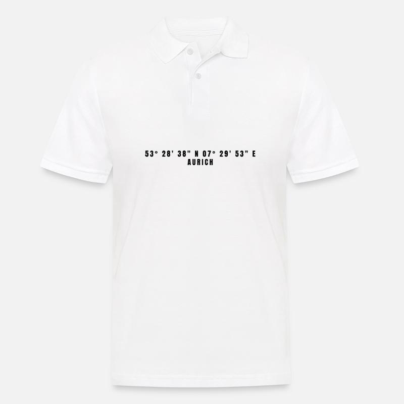 Aurich, Coordonnées Basse-Saxe - Polo Homme - blanc