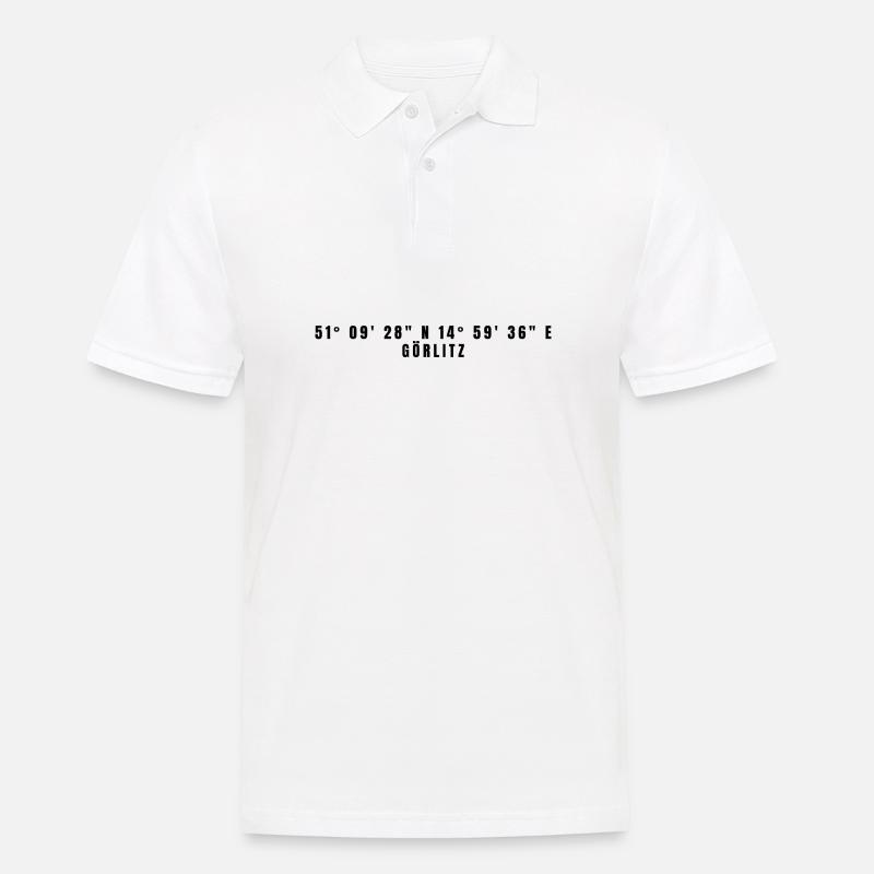 Coordonnées Görlitz Saxe - Polo Homme - blanc