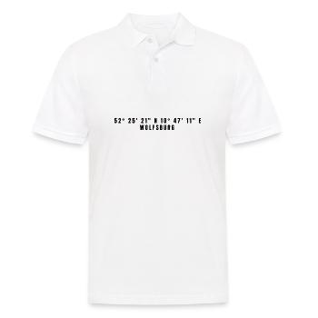 Coordonnées de Wolfsburg Basse-Saxe - Polo Homme - blanc - Devant - Kai (181cm)