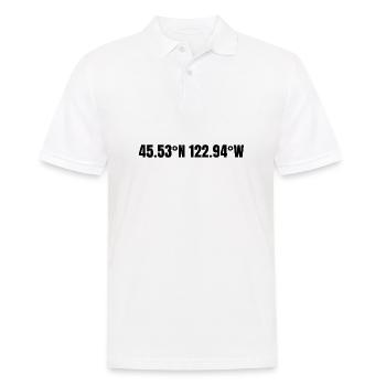 Hillsboro Oregon USA Koordinaten - Männer Poloshirt - Weiß - Vorne - Kai (181cm)