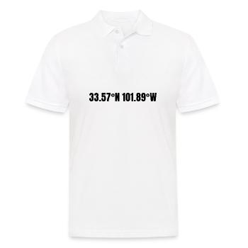 Lubbock Texas USA Coordinates - Men's Polo Shirt - white - Front - Kai (181cm)