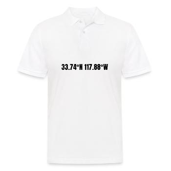 Santa Ana California USA Koordinaten - Männer Poloshirt - Weiß - Vorne - Kai (181cm)