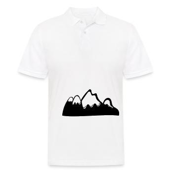 Montagnes Montagnes Montagnes 07 - Polo Homme - blanc - Devant - Kai (181cm)