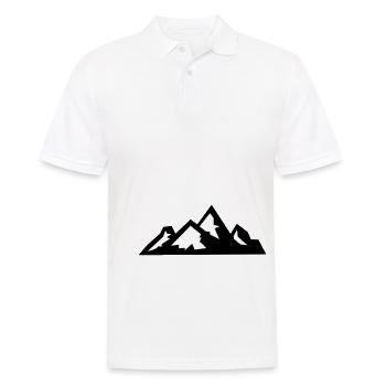 Montagnes Montagnes Montagnes 08 - Polo Homme - blanc - Devant - Kai (181cm)