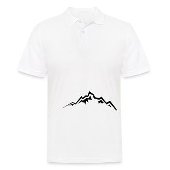 Montagnes Montagne Montagnes 18 - Polo Homme - blanc - Devant - Kai (181cm)