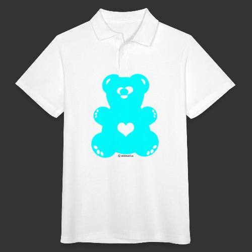 Bärenlust - squinting bear in turquoise (color 16) - Men's Polo Shirt