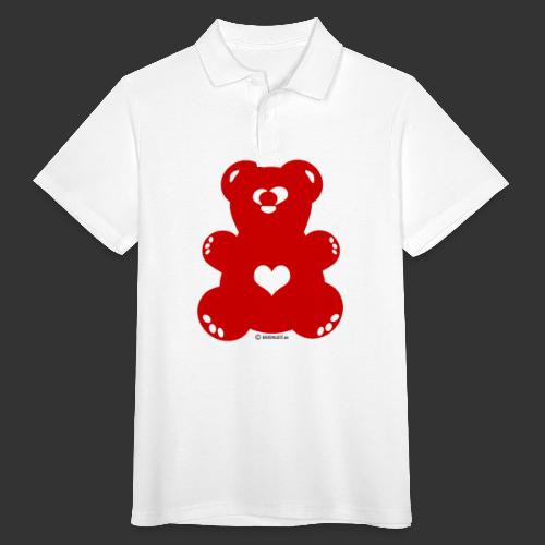 Bärenlust - squinting bear in red (color 10) - Men's Polo Shirt