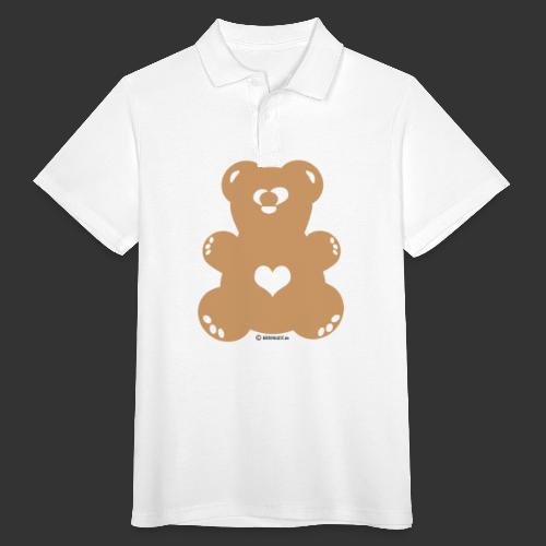 Bärenlust - squinting bear in light brown (color 3) - Men's Polo Shirt