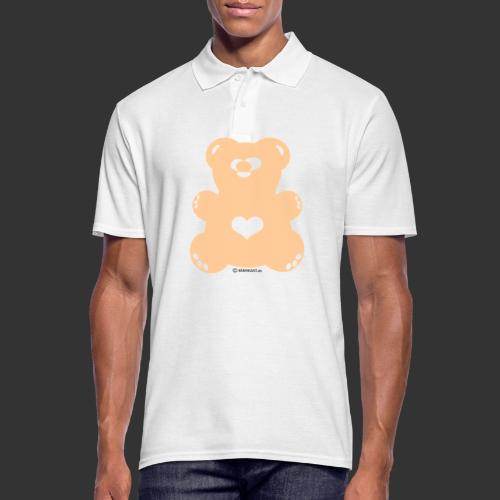 Bärenlust - squinting bear in beige (color 2) - Men's Polo Shirt