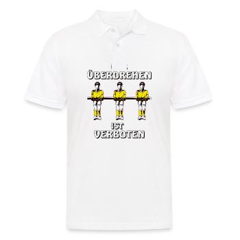 TISCHFUSSBALL DAS ÜBERDREHEN IST VERBOTEN - Männer Poloshirt - Weiß - Vorne - Kai (181cm)