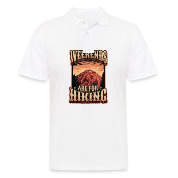 Les week-ends sont pour les randonnées en plein air - Polo Homme - blanc - Devant - Kai (181cm)