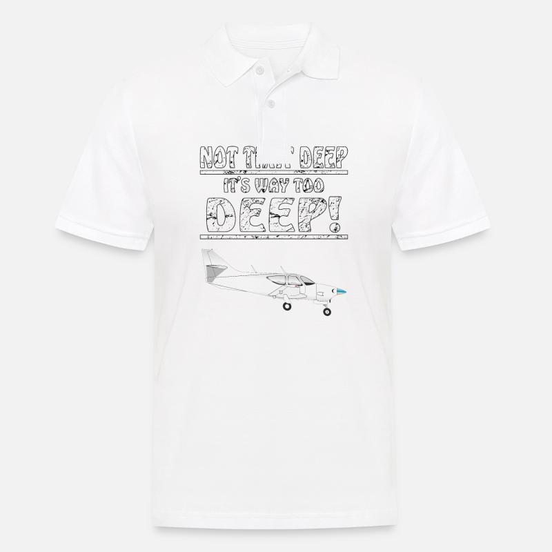 MOTORFLIEGER NOT THAT DEEP - Männer Poloshirt - Weiß