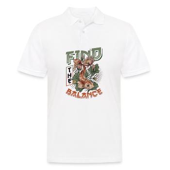 Meditation Japanische Koi - Männer Poloshirt - Weiß - Vorne - Kai (181cm)