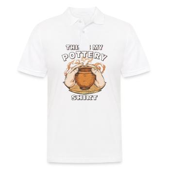 C’EST MA CHEMISE DE POTERIE - Polo Homme - blanc - Devant - Kai (181cm)