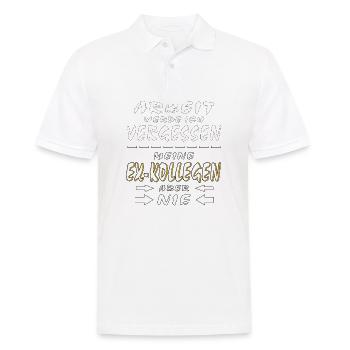 DIE ARBEIT WERDE ICH VERGESSEN EX-KOLLEGEN - Männer Poloshirt - Weiß - Vorne - Kai (181cm)