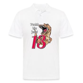 GEBURTSTAG Yaahh bin jetzt 13 - Männer Poloshirt - Weiß - Vorne - Kai (181cm)