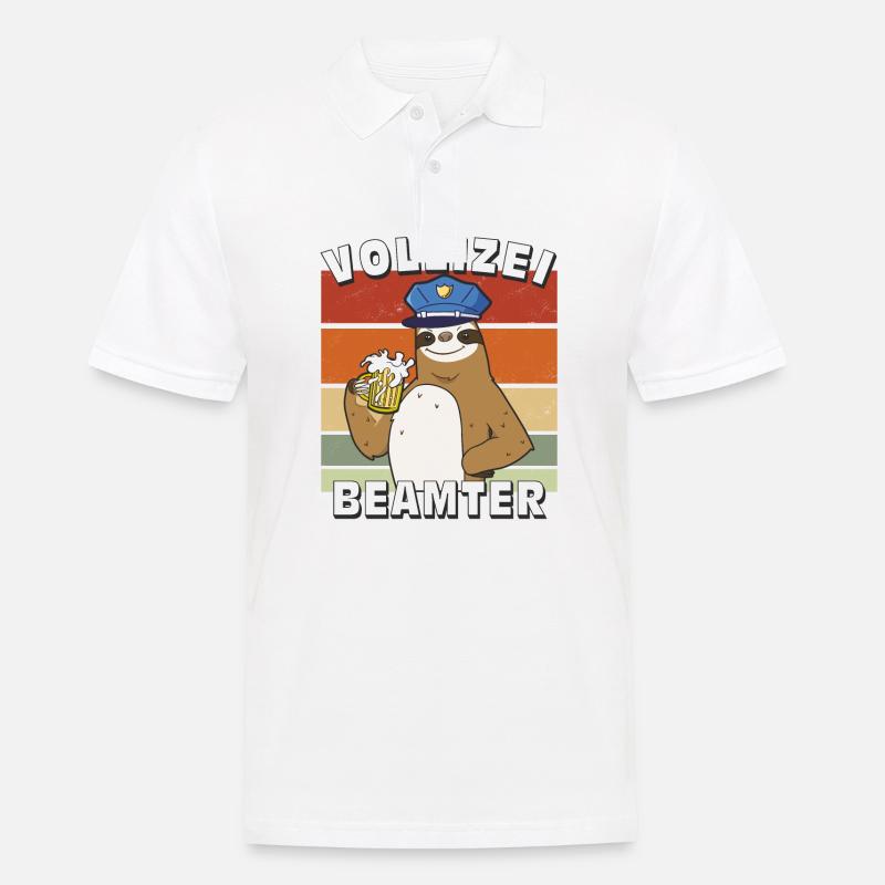 VOLLIZEI BEAMTER - Männer Poloshirt - Weiß