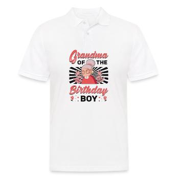 Grand-mère de l’enfant d’anniversaire - Polo Homme - blanc - Devant - Kai (181cm)