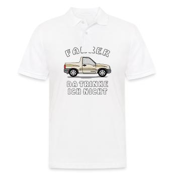 AUTO FAHRER DA TRINKE ICH NICHT - Männer Poloshirt - Weiß - Vorne - Kai (181cm)