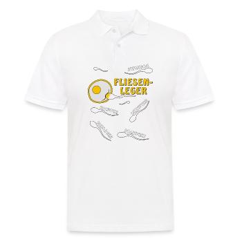 FLIESENLEGER - Männer Poloshirt - Weiß - Vorne - Kai (181cm)