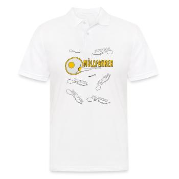 MÜLLFAHRER - Männer Poloshirt - Weiß - Vorne - Kai (181cm)