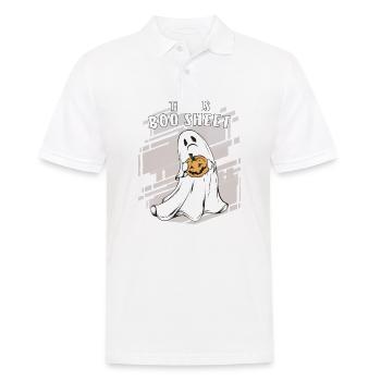 HALLOWEEN C’EST BOO SHEET - Polo Homme - blanc - Devant - Kai (181cm)