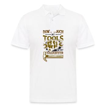 Ne touchez pas à mes outils - Polo Homme - blanc - Devant - Kai (181cm)