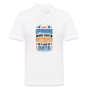 Meinungen Datenmangel - Datenwissenschaftler Daten - Männer Poloshirt - Weiß - Vorne - Kai (181cm)