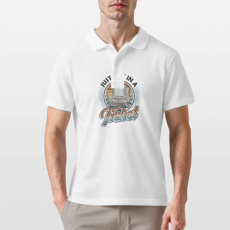 Ouvrez simplement un ticket Help Desk Tech Support Polo Homme