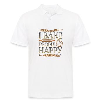 Je fais cuire des gens heureux amateurs de pâtisserie - Polo Homme - blanc - Devant - Kai (181cm)