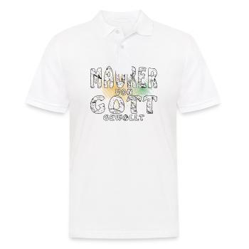MAURER VON GOTT GEWOLLT - Männer Poloshirt - Weiß - Vorne - Kai (181cm)