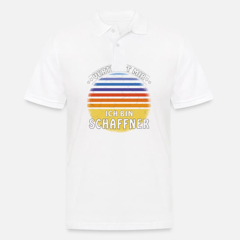 VERTRAUT MIR ICH BIN SCHAFFNER - Männer Poloshirt - Weiß