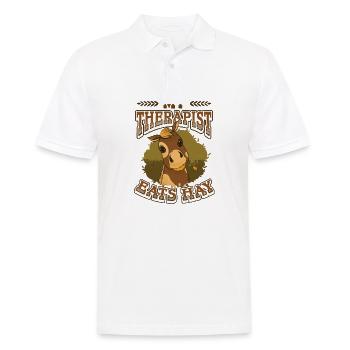 Mein Therapeut Isst Heu Pferdeliebhaber - Männer Poloshirt - Weiß - Vorne - Kai (181cm)