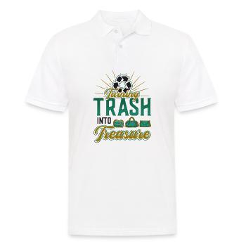 Transformer les ordures en trésor, recycler. - Polo Homme - blanc - Devant - Kai (181cm)