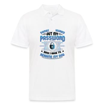 Lustige Cybersecurity Passwort Rename My Dog Tech - Männer Poloshirt - Weiß - Vorne - Kai (181cm)