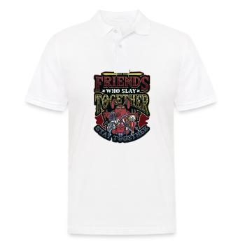 Friends who are together stay together. - Men's Polo Shirt - white - Front - Kai (181cm)