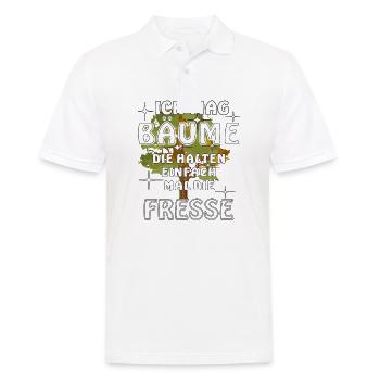ICH MAG BÄUME - Männer Poloshirt - Weiß - Vorne - Kai (181cm)