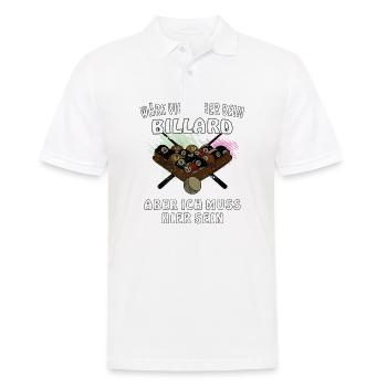 BILLARD - Männer Poloshirt - Weiß - Vorne - Kai (181cm)