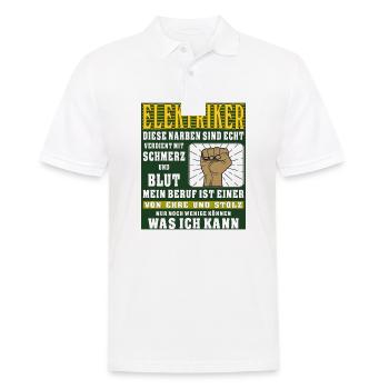ELEKTRIKER 1 - Männer Poloshirt - Weiß - Vorne - Kai (181cm)