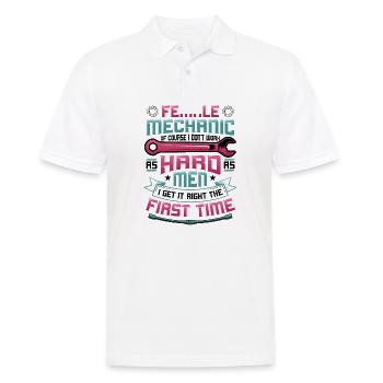 Mechanic - Men's Polo Shirt - white - Front - Kai (181cm)