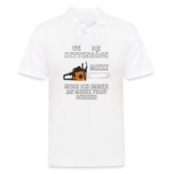 WENN DIE KETTENSÄGE MOTZT - Männer Poloshirt - Weiß - Vorne - Kai (181cm)