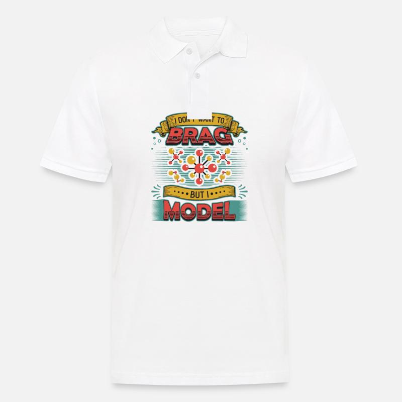 Physical Modeling, Funny Physics Lovers - Men's Polo Shirt - white