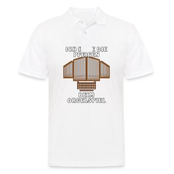 ICH HÖRE NUR PFEIFEN BEIM ORGELSPIEL - Männer Poloshirt - Weiß - Vorne - Kai (181cm)