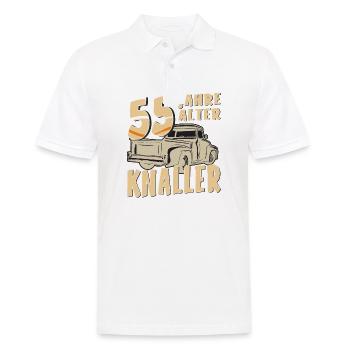 55 JAHRE ALTER KNALLER - Männer Poloshirt - Weiß - Vorne - Kai (181cm)