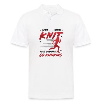 Echte Omas Gehen Laufen. - Männer Poloshirt - Weiß - Vorne - Kai (181cm)