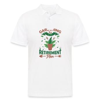 Gartenarbeit Ist Mein Ruhestandsplan. - Männer Poloshirt - Weiß - Vorne - Kai (181cm)