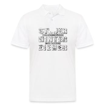 STEUERHINTERZIEHER - Männer Poloshirt - Weiß - Vorne - Kai (181cm)
