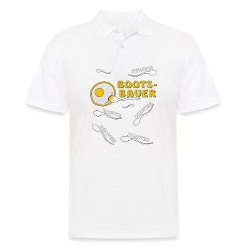 BOOTSBAUER - Männer Poloshirt - Weiß - Vorne - Kai (181cm)